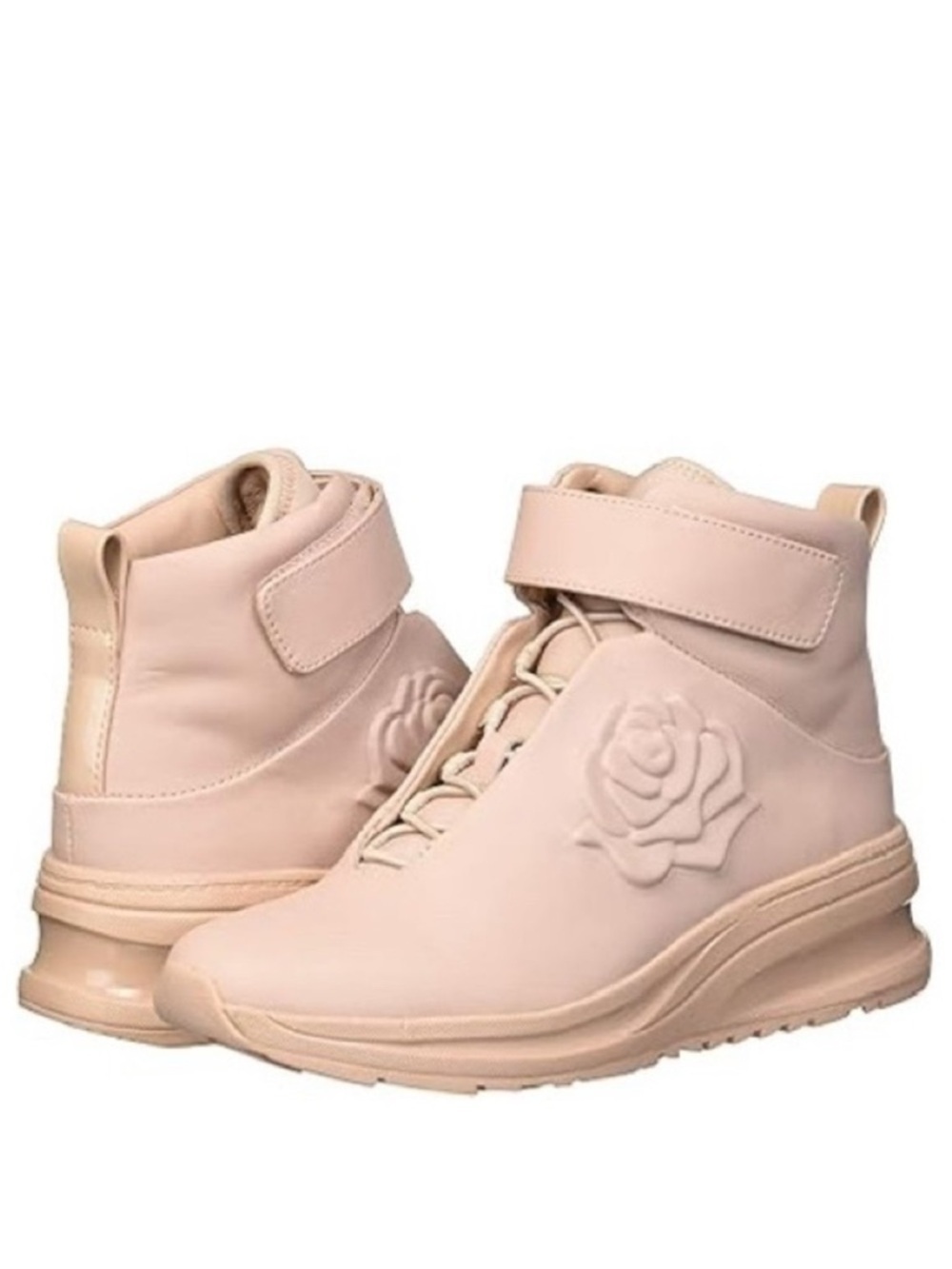TARYN ROSE Zanna High Top Sneaker In Blush Leather